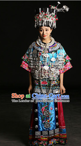 Chinese Miao Clothing Miao Clothes Minority Dresses Ethnic Costumes Complete Set for Women