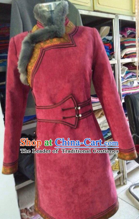 Chinese Mongolian Minority Mongol Women Dress Mongolia Minority Dresses Ethnic Mongolian Costume Complete Set