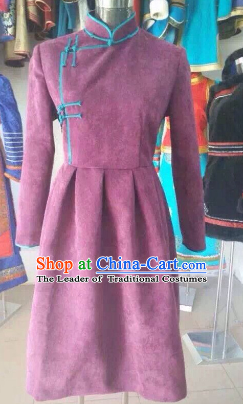 Chinese Mongolian Minority Mongol Women Dress Mongolia Minority Dresses Ethnic Mongolian Costume Complete Set