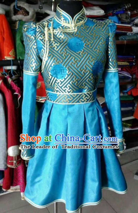 Chinese Mongolian Minority Mongol Women Dress Mongolia Minority Dresses Ethnic Mongolian Costume Complete Set