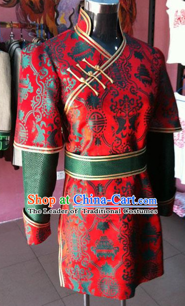 Chinese Mongolian Minority Mongol Women Dress Mongolia Minority Dresses Ethnic Mongolian Costume Complete Set