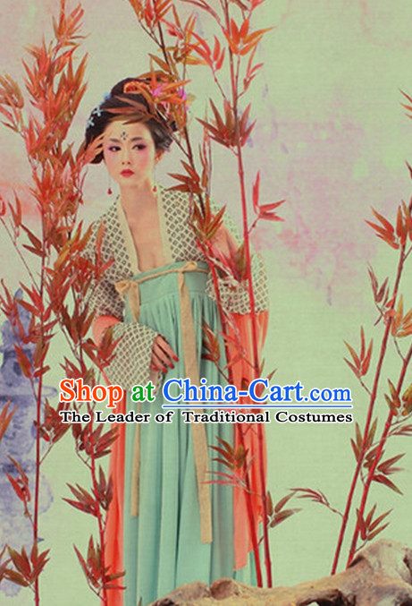 Custom Made Hanfu Traditional Chinese Clothes Stage Performance Costumes