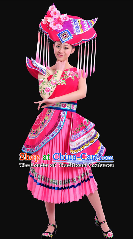 Zhuang Minority Women Dresses Ethnic Clothing Minority Dance Costume Minority Dress