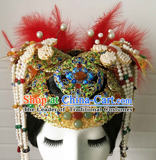 Chinese Traditional Empress Headwear Princess Headdress Imperial Hairpiece Palace Hair Ornaments Royal Head Pieces Set