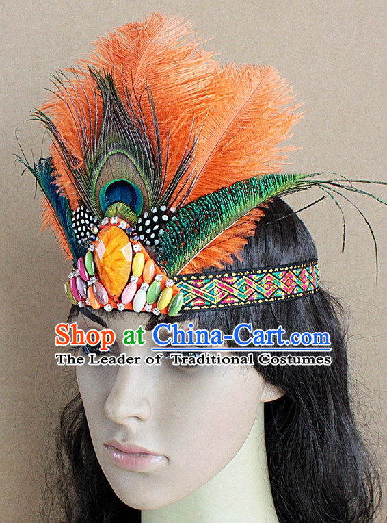 Handmade Feather Hair Pin Hair Accessory Headwear Hair Accessorie Head Dress Head Piece Jewel Set