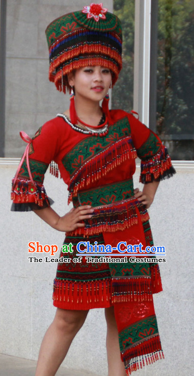 Hmong Minority Dresses Miao Clothing Ethnic Miao Minority Dance Costume Minority Dress Dance Miao Costumes Complete Set