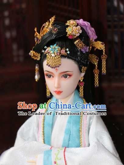 Traditional Chinese Women Qing Empress Headpiece Princess Headdress Palace Hair Decorations Royal Hair Sticks Head Gear Hair Decoration Set