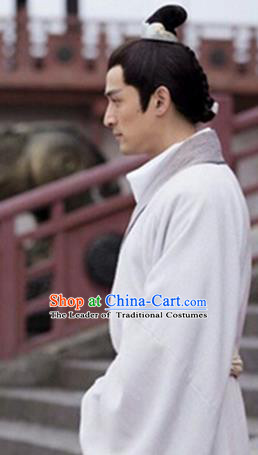 Chinese Ancient Swordsman Long Wig Set, Traditional Chinese Wig Hoods for Men