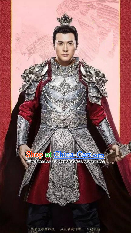 Traditional Chinese Ancient Men Costumes Corselet, Ancient Chinese Cosplay General Swordsmen Knight Costume Armour Complete Set for Men