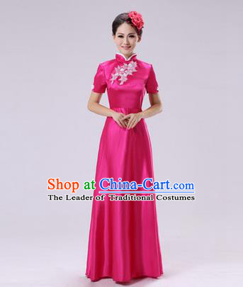 Traditional Chinese Classical Yangko Dance Dress, Yangge Fan Dancing Costume Chorus Suits, Folk Dance Yangko Costume for Women