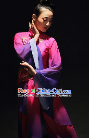 Traditional Chinese Classical Yangko Dance Dress, Yangge Fan Dancing Costume Suits, Folk Dance Yangko Costume for Women