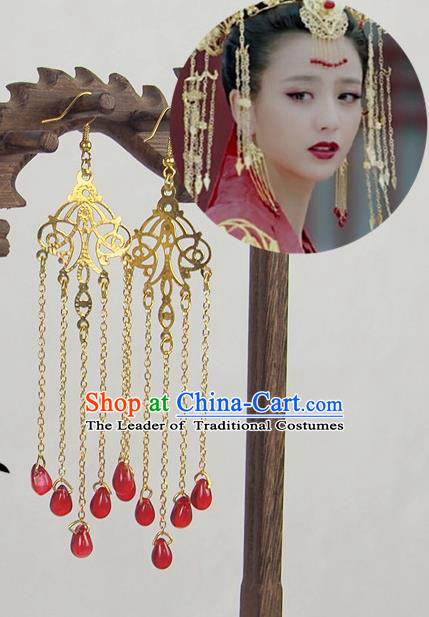 Traditional Chinese Ancient Jewelry Accessories, Ancient Chinese Imperial Princess Wedding Earrings for Women