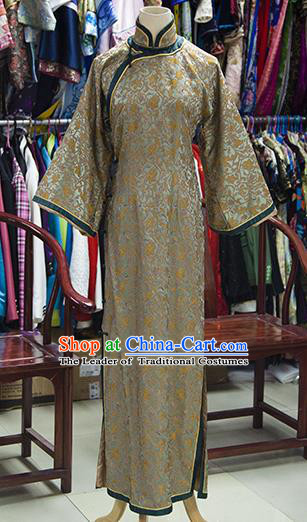 Traditional Ancient Chinese Imperial Consort Costume, Chinese Qing Dynasty Manchu Palace Lady Embroidered Dress Clothing for Women