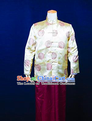 Traditional Ancient Chinese Manchu Prince Costume, Asian Chinese Republic of China Qing Dynasty Clothing for Men