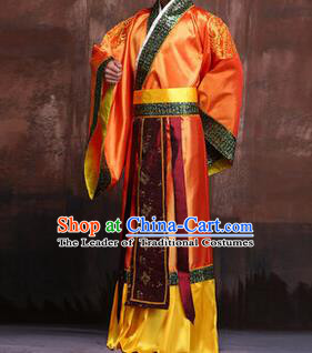 Traditional Ancient Chinese Emperor Royal Highness Costume, Asian Chinese Han Dynasty Majesty Hanfu Clothing for Men