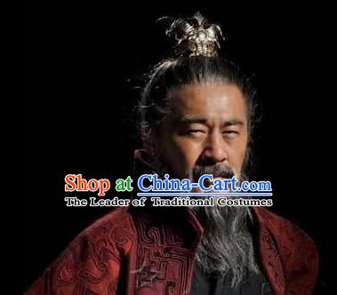 Chinese Ancient Opera Han Dynasty Chancellor Whiskers Mustache, Traditional Chinese Beijing Opera Old Men Full Beard for Men