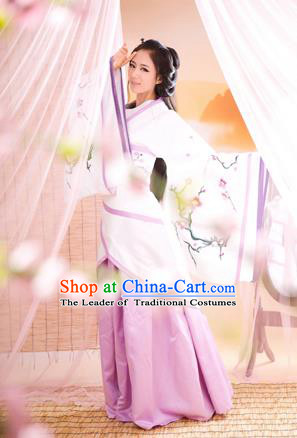 Traditional Ancient Chinese Imperial Princess Costume, Chinese Han Dynasty Plum Blossom Dress, Cosplay Chinese Imperial Embroidered Clothing for Women