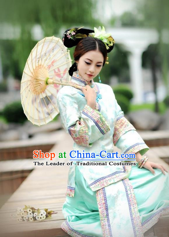 Traditional Ancient Chinese Imperial Emperess Costume, Chinese Qing Dynasty Lady Dress, Cosplay Chinese Peri Imperial Princess Clothing for Women