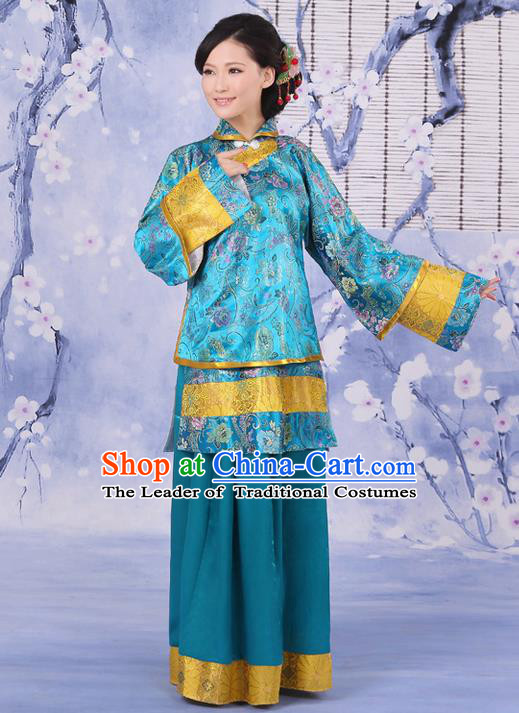 Traditional Ancient Chinese Imperial Emperess Costume, Chinese Qing Dynasty Old Lady Dress, Cosplay Chinese Peri Imperial Princess Clothing for Women