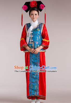 Traditional Ancient Chinese Imperial Emperess Costume, Chinese Qing Dynasty Lady Dress, Cosplay Chinese Peri Imperial Princess Clothing for Women