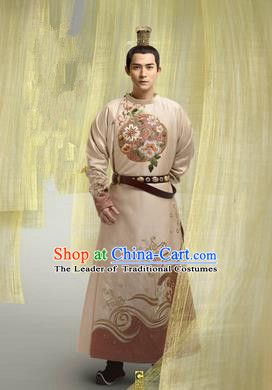 Traditional Ancient Chinese Imperial Emperor Costume, Chinese Tang Dynasty King Dress, Cosplay Chinese Imperial Majesty Embroidered Clothing for Men