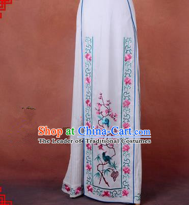 Traditional Chinese Beijing Opera Servant Girl Dress, China Peking Opera Young Lady Costume Embroidered Opera Skirt