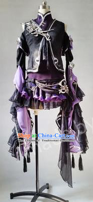 Asian Chinese Traditional Cospaly Costume Customization Young Lady Costume, China Elegant Hanfu Swordsman Clothing for Women