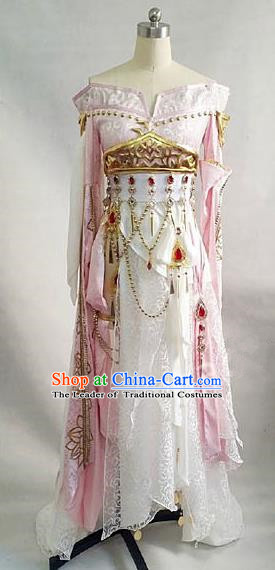 Asian Chinese Traditional Cospaly Costume Customization Tang Dynasty Palace Lady Dance Costume, China Elegant Hanfu Princess Dress Clothing for Women