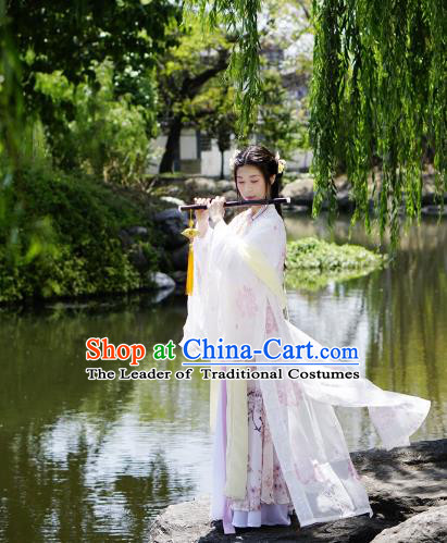 Traditional Chinese Ming Dynasty Imperial Princess Costume Blouse and Skirt, China Ancient Hanfu Dress Young Lady Embroidery Clothing for Women