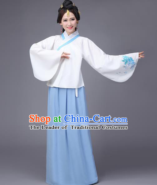 Traditional Chinese Ming Dynasty Young Lady Costume, Elegant Hanfu Clothing Chinese Ancient Princess Sleeve Placket Dress Clothing