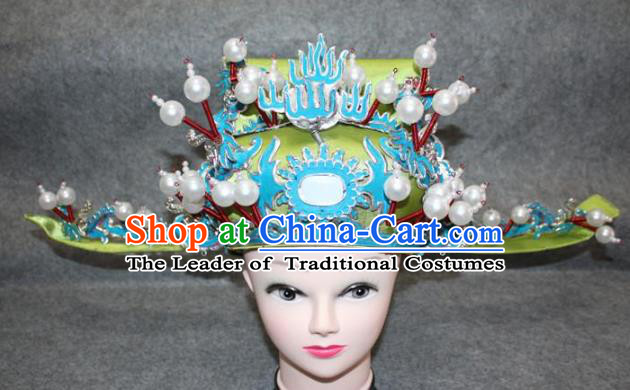 Traditional Handmade Chinese Ancient Classical Hair Accessories Peking Opera Niche Hat, China Beijing Opera Lang Scholar Headwear