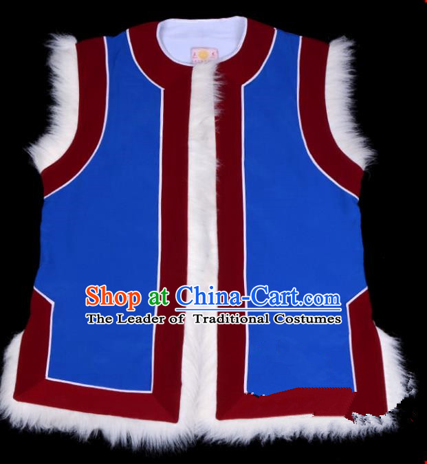 Top Grade Professional Beijing Opera Old Men Costume Landlord Vest, Traditional Ancient Chinese Peking Opera Waistcoat Clothing