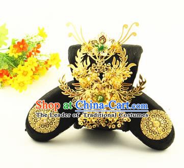 Asian Chinese Handmade Classical Hair Accessories Princess Wig Sheath and Hairpins Phoenix Coronet for Women