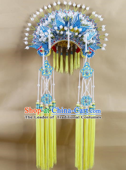 Chinese Beijing Opera Imperial Concubine Headpiece, China Peking Opera Imperial Consort Phoenix Coronet