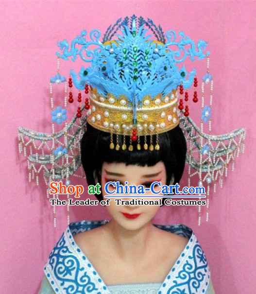 Traditional Chinese Handmade Ming Dynasty Empress Hair Accessories Ancient Queen Hairpins Tassel Phoenix Coronet for Women