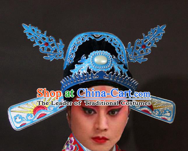 Traditional China Beijing Opera Lang Scholar Hats, Chinese Peking Opera Niche Headwear