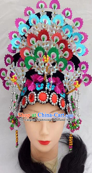 Chinese Traditional Folk Dance Hair Accessories Ancient Peking Opera Diva Headwear for Women