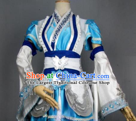 Asian Chinese Cosplay Taoist Nun Costumes Ancient Swordswoman Dress Clothing for Women