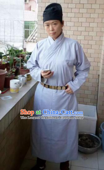 Chinese Ancient Costumes Ming Dynasty Swordsman Grey Robe for Men