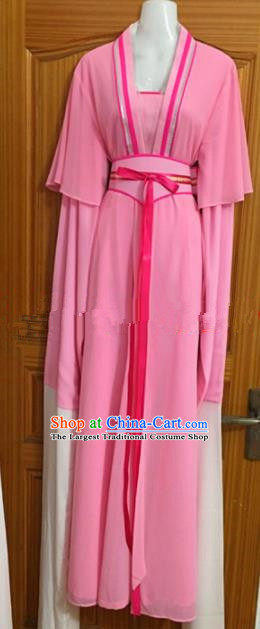 Chinese Traditional Beijing Opera Maidservants Pink Dress Ancient Mui Tsai Costumes for Poor