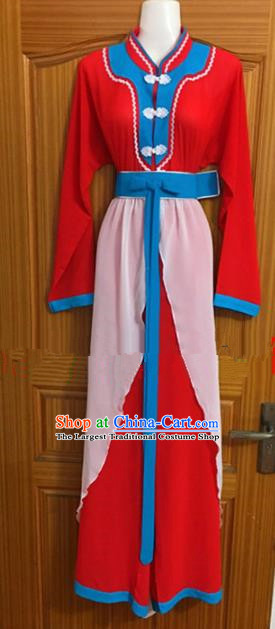 Chinese Traditional Beijing Opera Red Dress Ancient Peri Embroidered Costumes for Rich