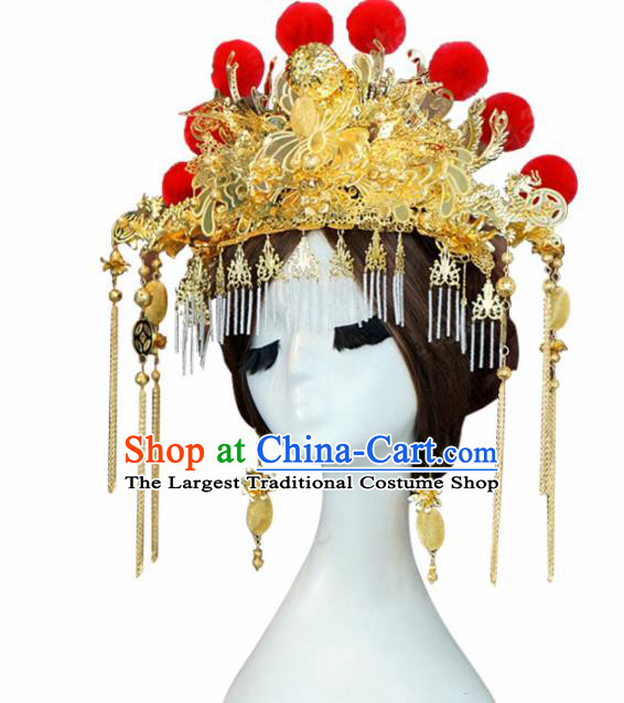 Chinese Ancient Wedding Queen Phoenix Coronet Hair Jewelry Accessories Hairpins for Women