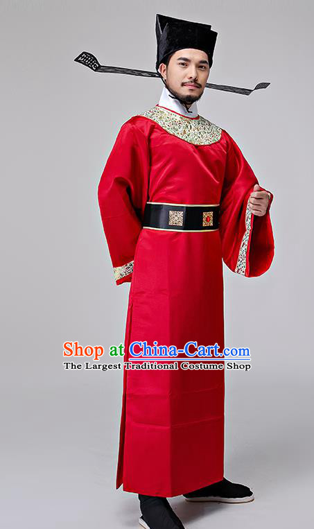 Chinese Ancient Song Dynasty Drama Prime Minister Costumes and Hat for Men