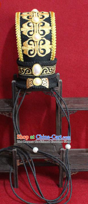 Chinese Traditional Classical Hair Accessories Ancient Prince Black Hairdo Crown for Men