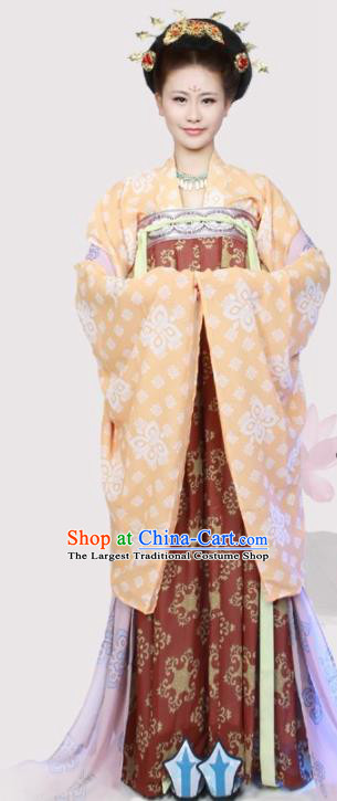 Chinese Traditional Hanfu Dress Ancient Tang Dynasty Imperial Consort Costumes for Women