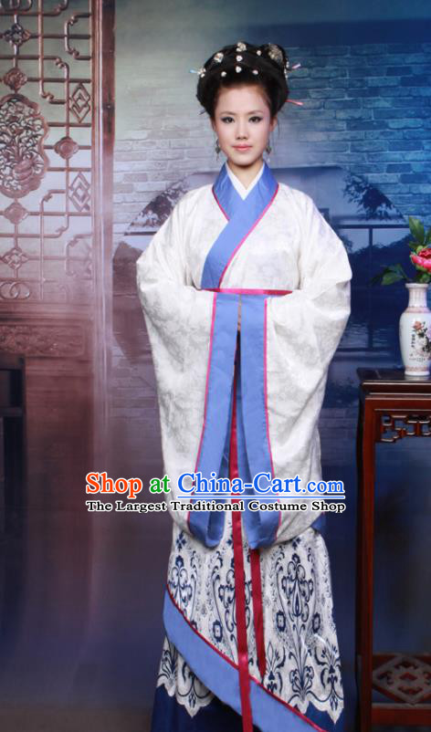 Chinese Ancient Royal Beauty Hanfu Dress Han Dynasty Imperial Concubine Historical Costumes for Women