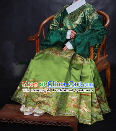 Ancient Chinese Ming Dynasty Imperial Empress Embroidered Costume for Women