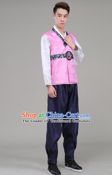 Asian Korean Court Dance Costumes Traditional Korean Hanbok Wedding Bridegroom Clothing for Men