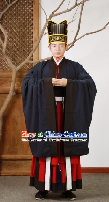 Chinese Ancient Ming Dynasty Prime Minister Hanfu Clothing for Men