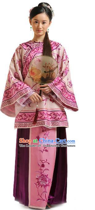 Chinese Qing Dynasty Manchu Lady Historical Costume Ancient Nobility Lady Clothing for Women